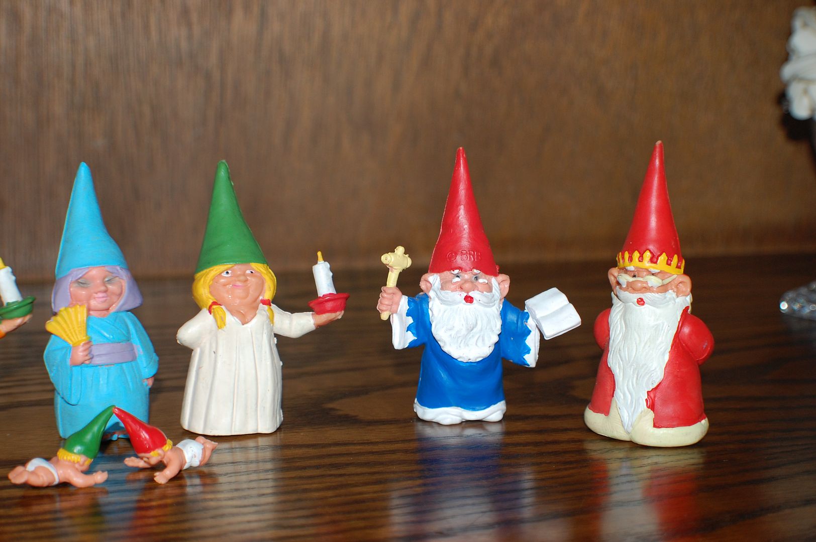 David The Gnome Set of 11 Rubber Toy Figures Religious St Nicholas Jadees Antique Bear Shoppe